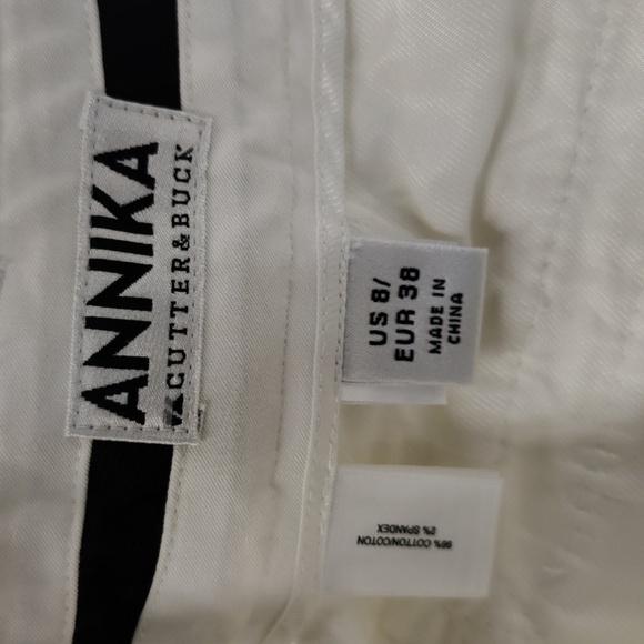 Annika Cutter & Buck White Bermuda Shorts, Size 8 - Picture 9 of 11